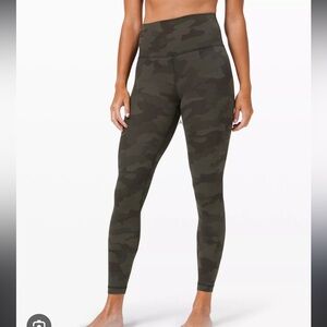 Exclusive Camo High Rise Lululemon Leggings Size 2 23”
